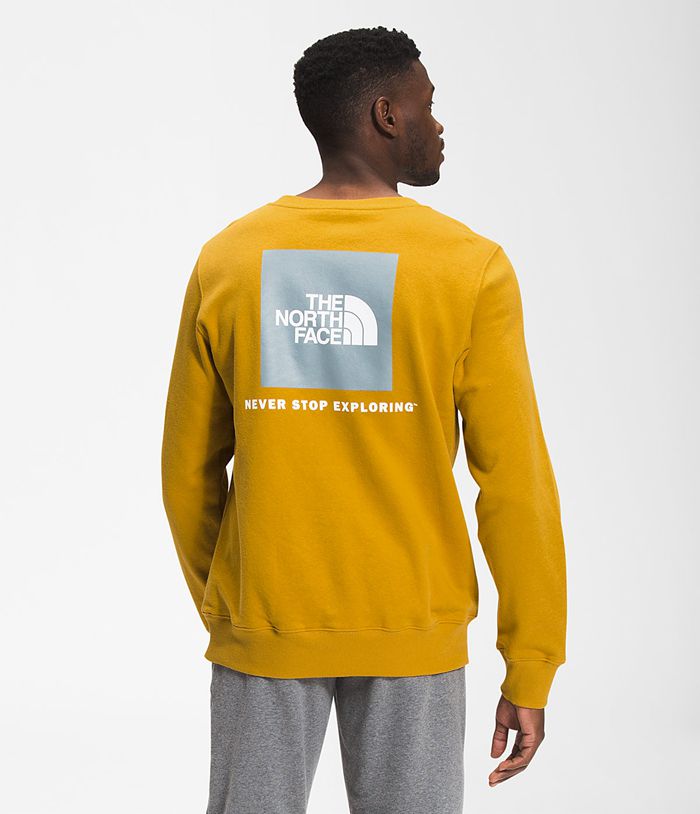 The North Face Bluzy Męska Żółte Box Nse Crew - CBSU82715